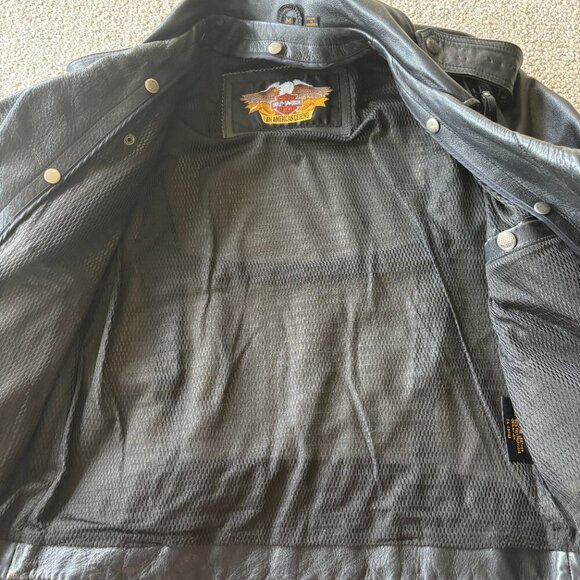 Vintage Harley Davidson Leather Motorcycle Jacket | Men’s M | Biker Classic - Picture 9 of 16